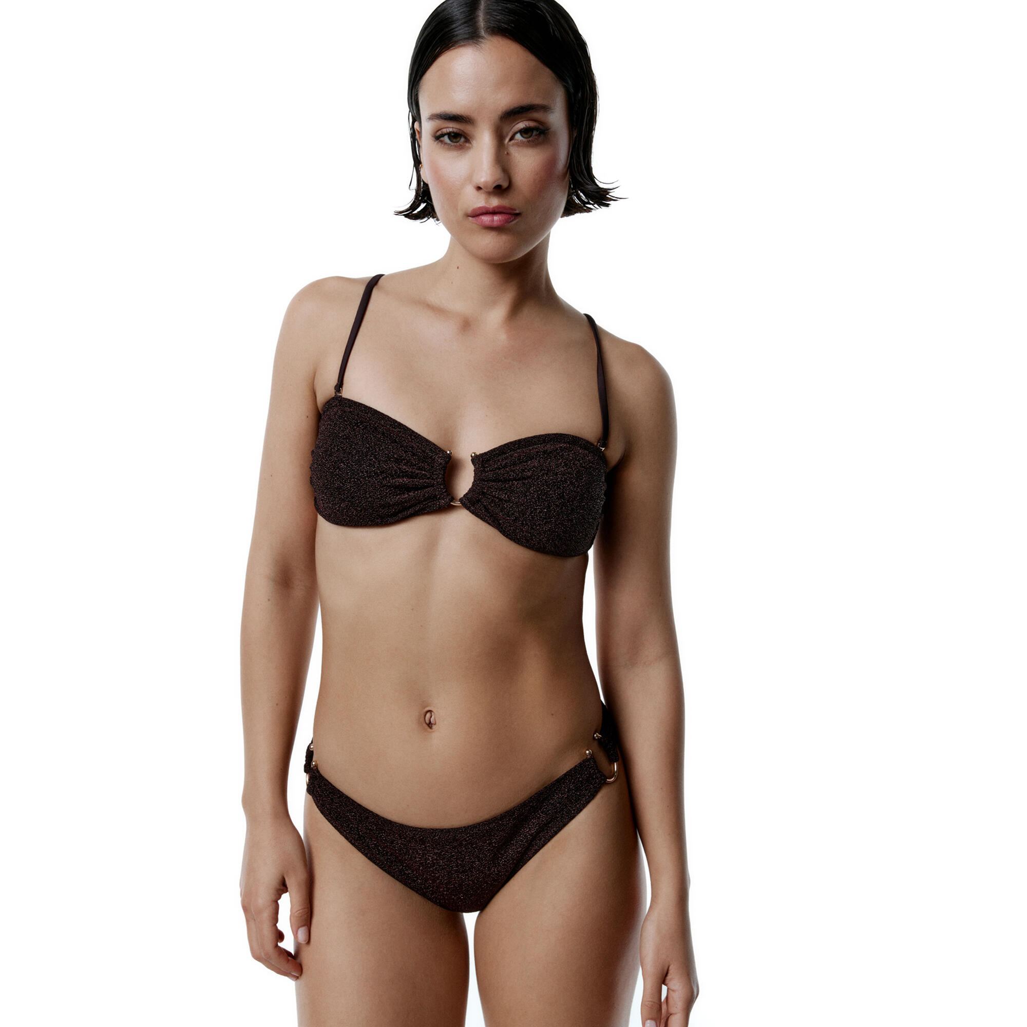Bikini Nova bandeau das mulher Black Limba