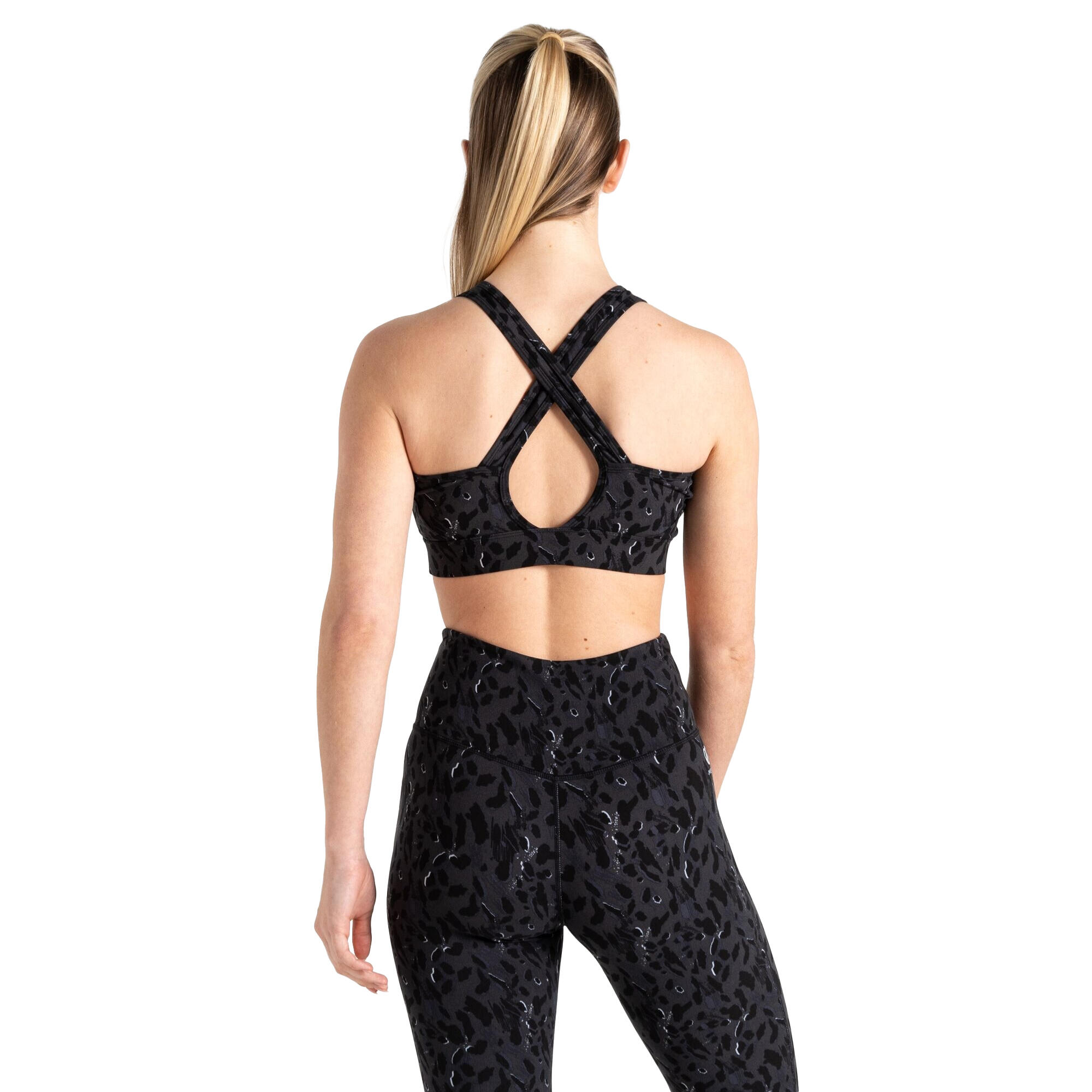 Dames Swift II Sportbeha met dierenprint (Zwart) 4/5