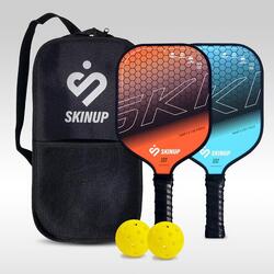Kit pickleball 2 raquettes Smart & Fun, 2 balles et 1 housse - SKINUP Sport