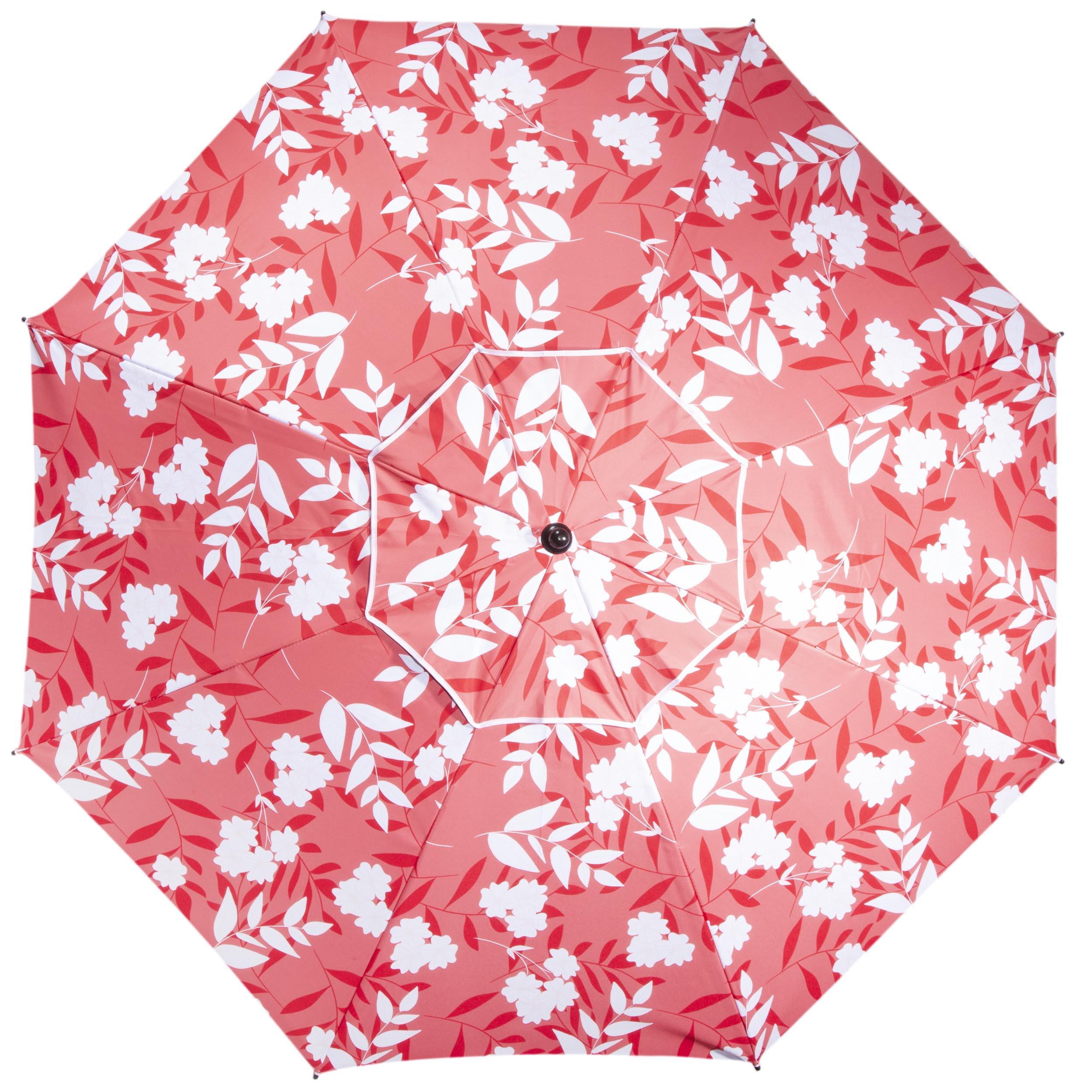 Parasol ultra résistant, structure anti vent, léger et anti uv upf50+ Rouge 3/5