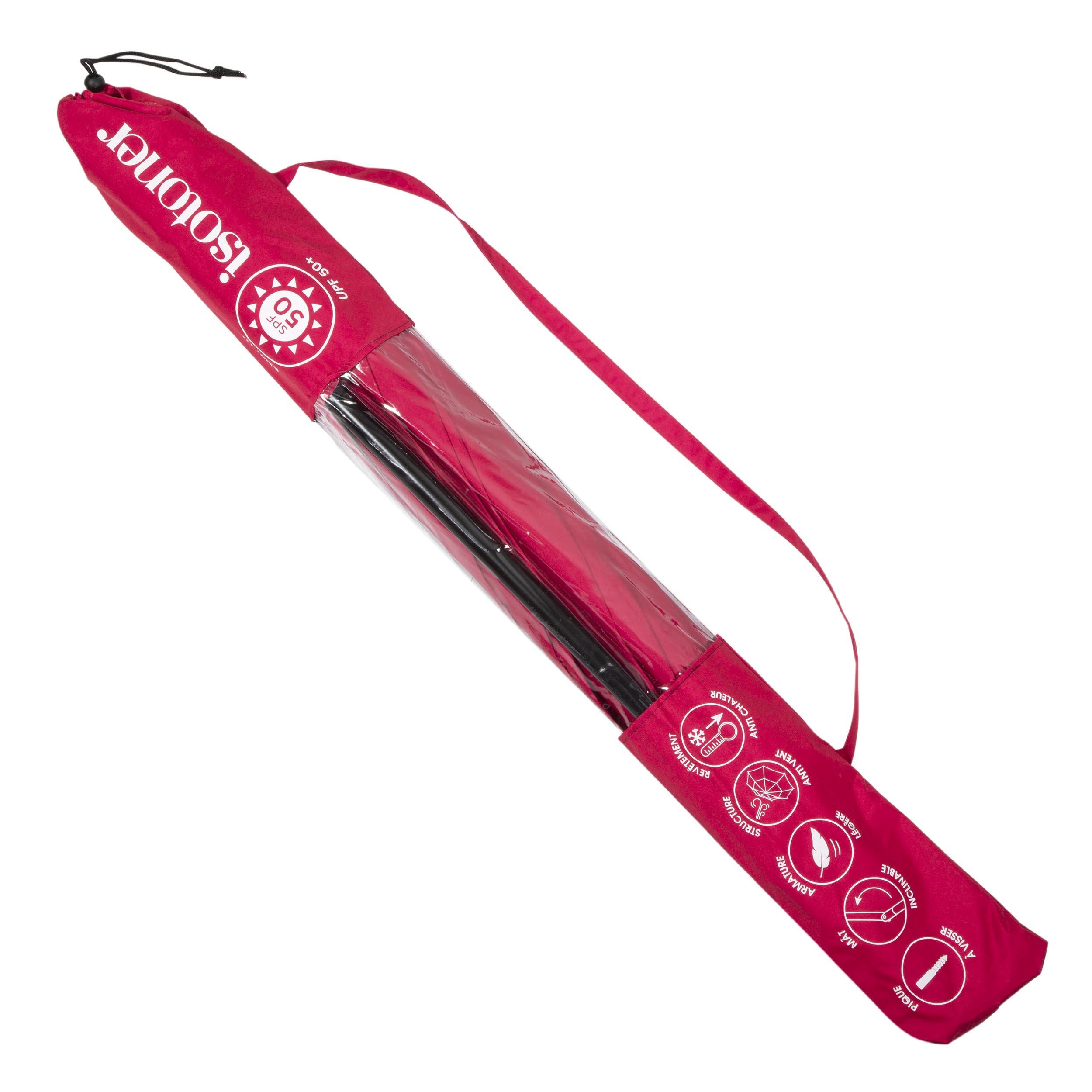 Sombrilla silla de playa, estructura ultra resistente, anti-viento, ligera, 2/5