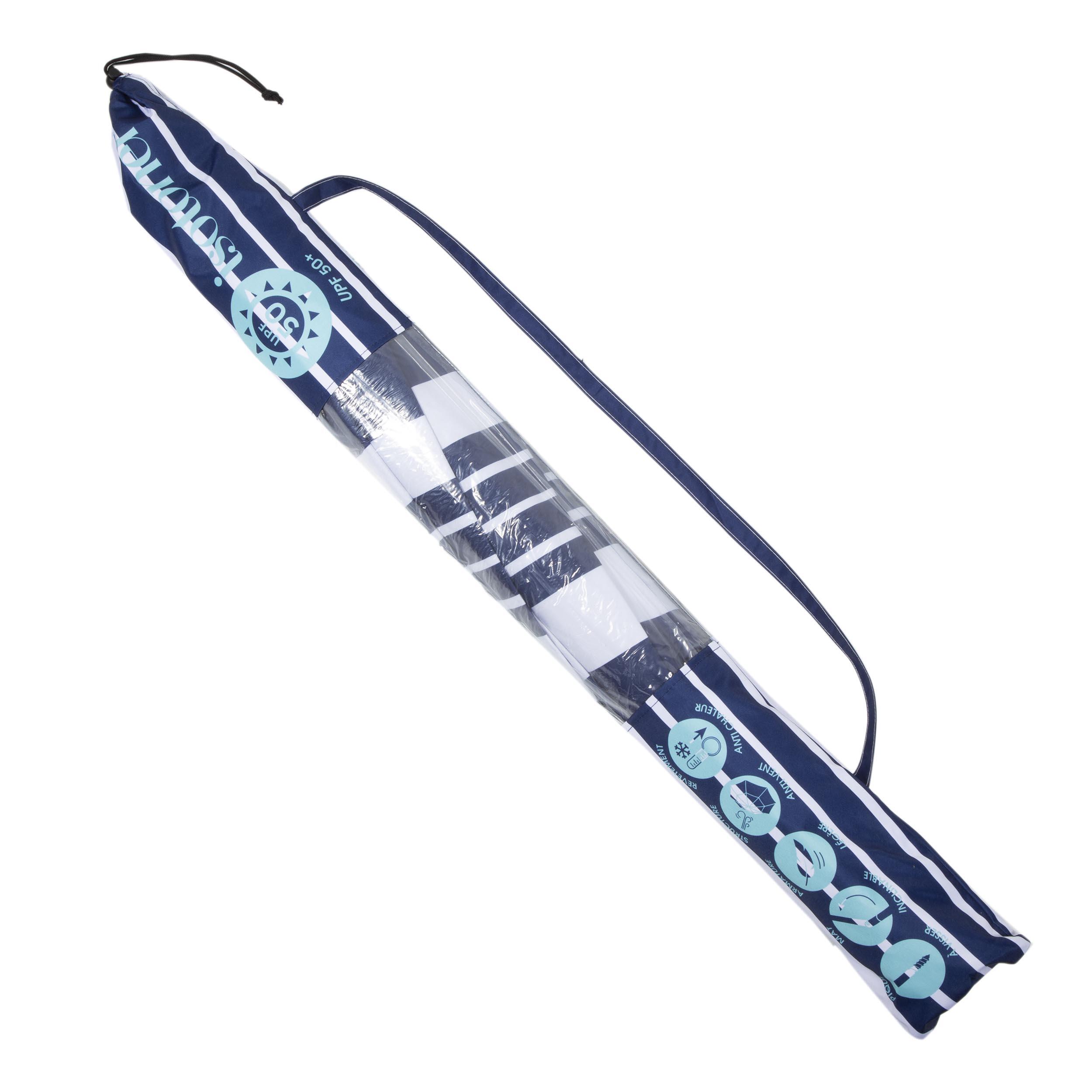 Sombrilla silla de playa, estructura ultra resistente, anti-viento, ligera, 2/5