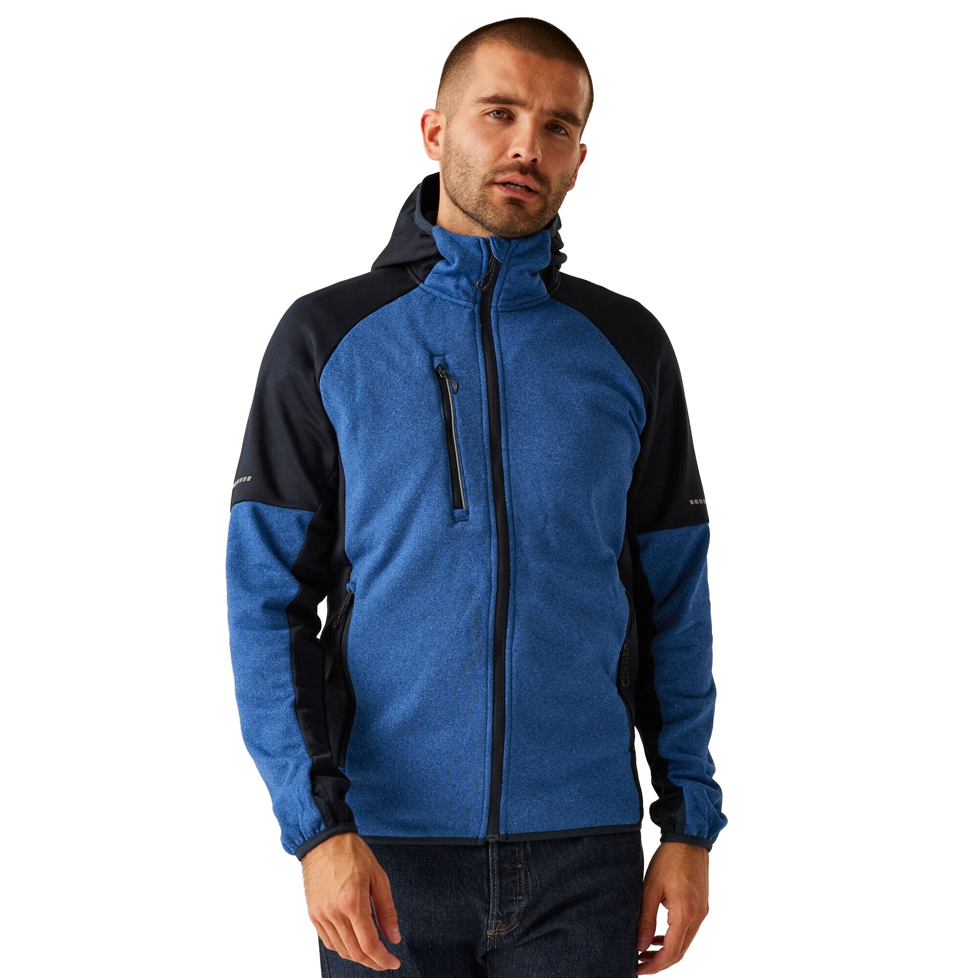 Mens Fleece Jacket (Oxford Blue/Navy) 4/5