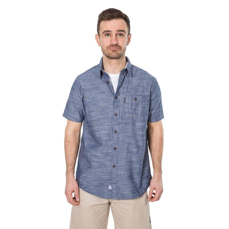 Heren Slapton Short Sleeve Shirt (Marine)