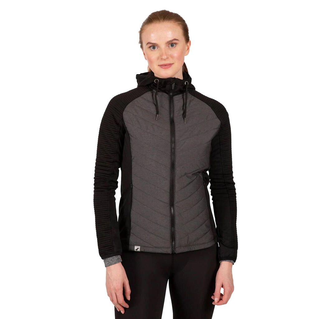 Womens/Ladies Grace Sports Full Zip Hoodie (Black)