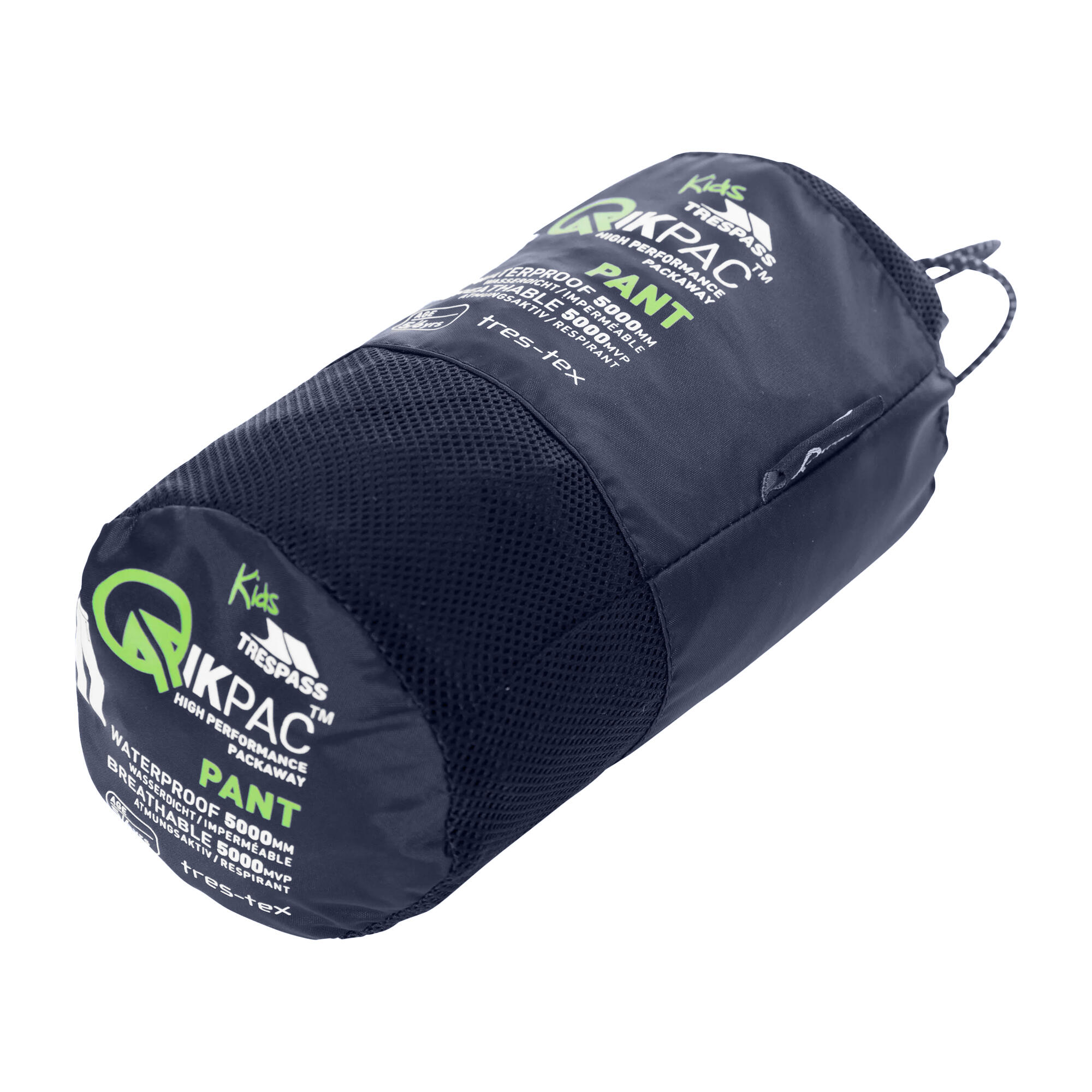 Kinderen/Kinderen Qikpac Waterdichte Packaway Broek (Marine) 4/5