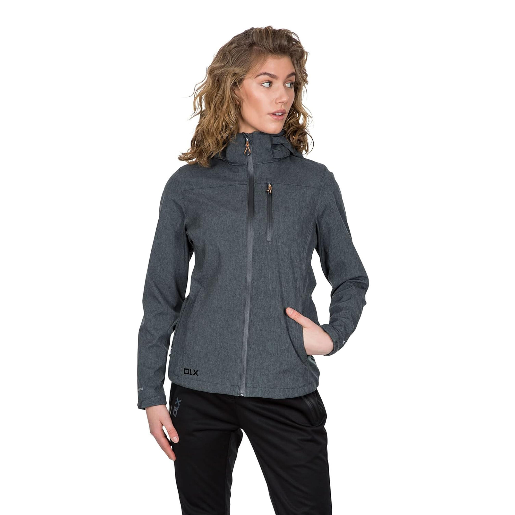 Veste Softshell CLAREN Femme (Gris Foncé/corail Chiné) 4/5