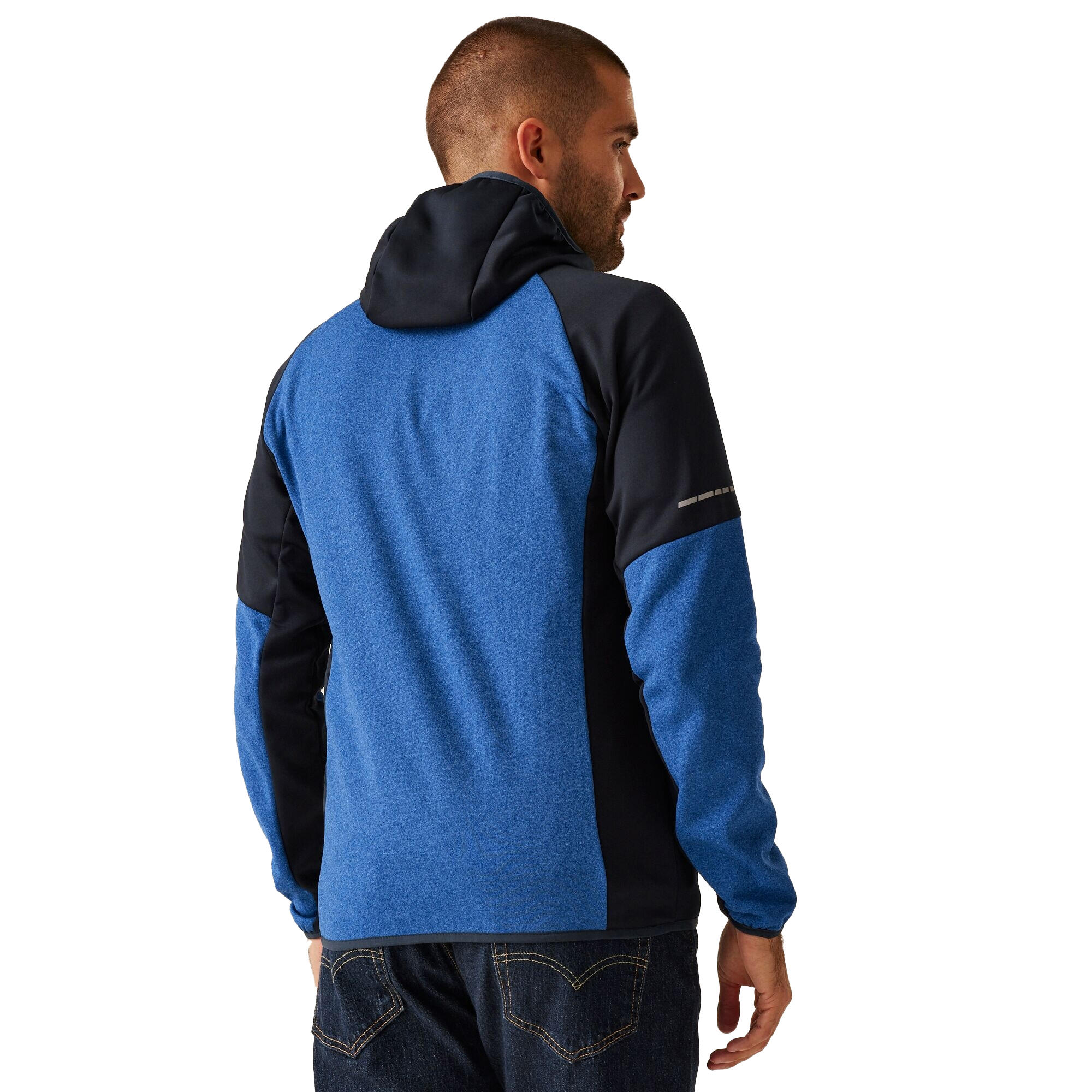 Mens Fleece Jacket (Oxford Blue/Navy) 3/5