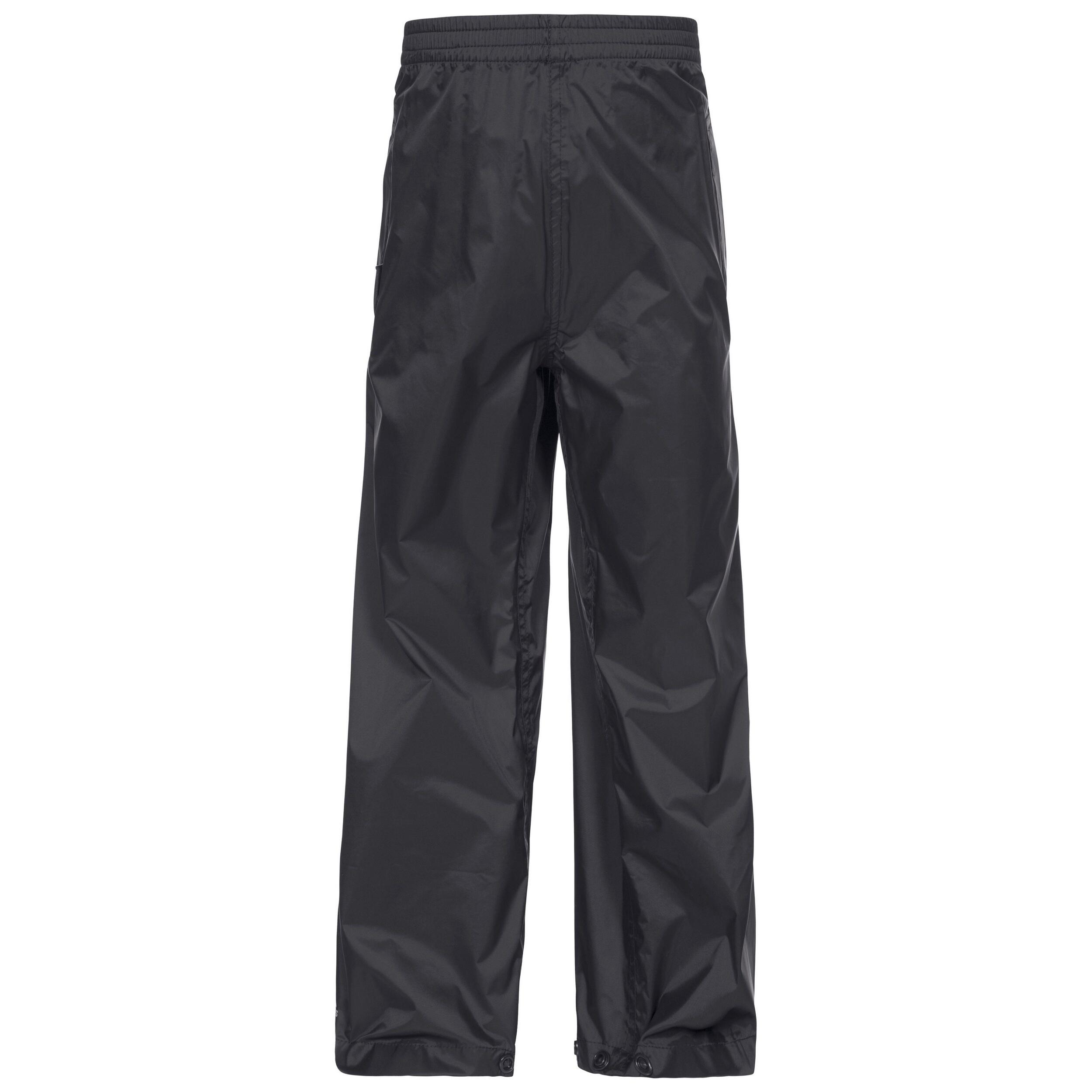 TRESPASS Kinderen/Kinderen Qikpac Waterdichte Packaway Broek (Zwart)