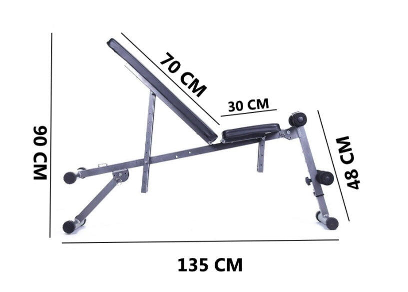 Banc Abdominaux Pliable Fitness Tech 4/6