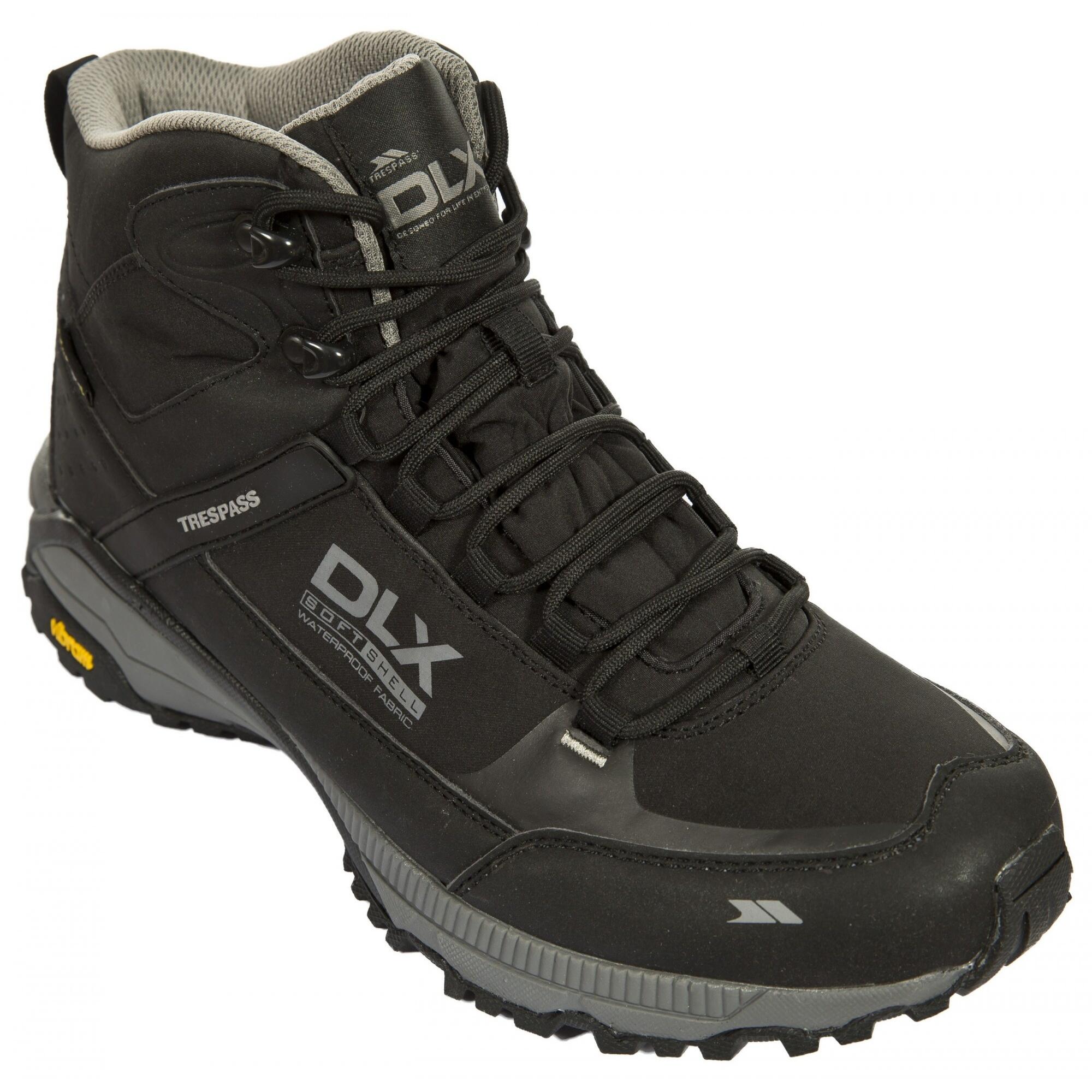 TRESPASS Mens Renton Waterproof Walking Boots (Black)