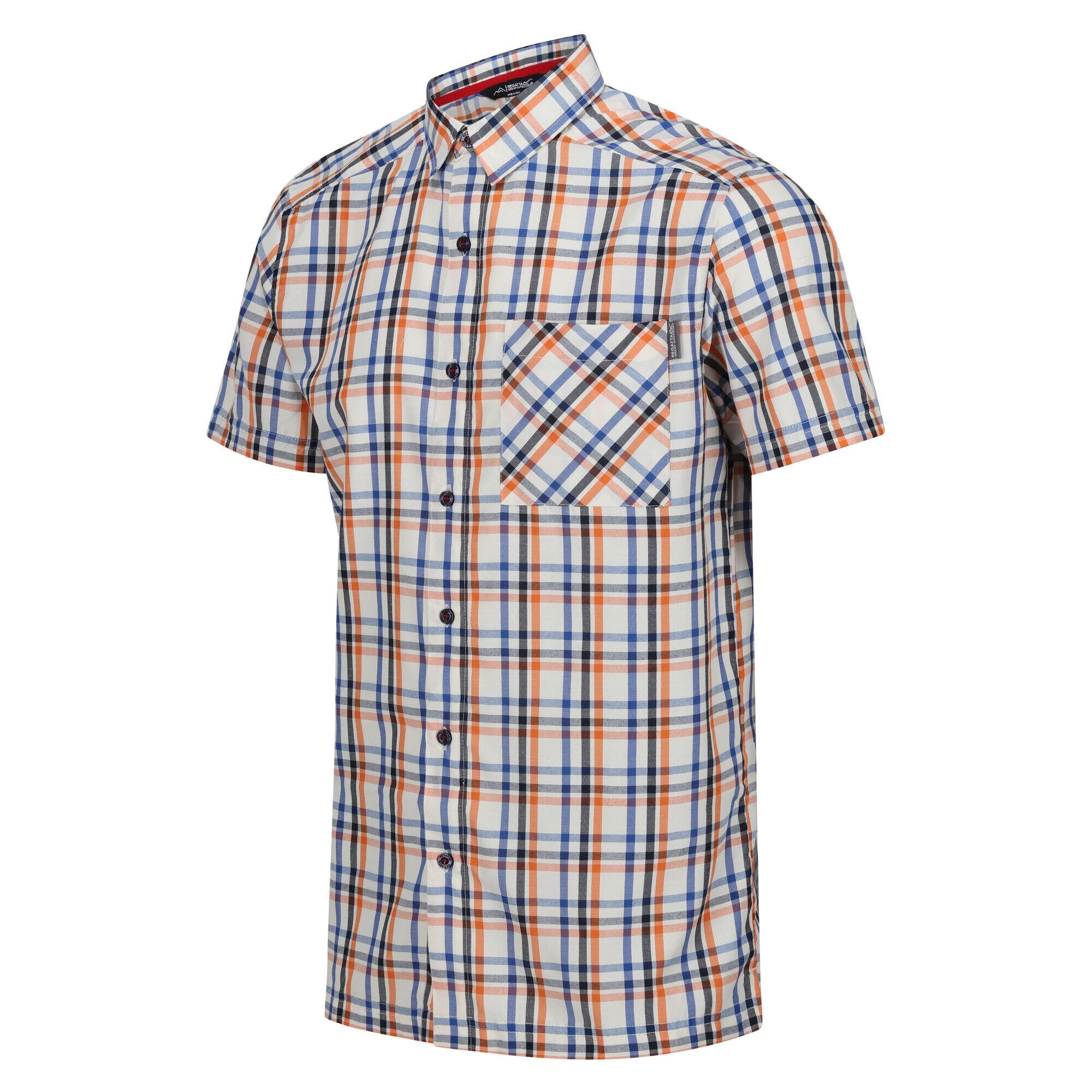 Camicia A Quadri Maniche Corte Uomo Regatta Mindano VIII New Royal Caco 3/5