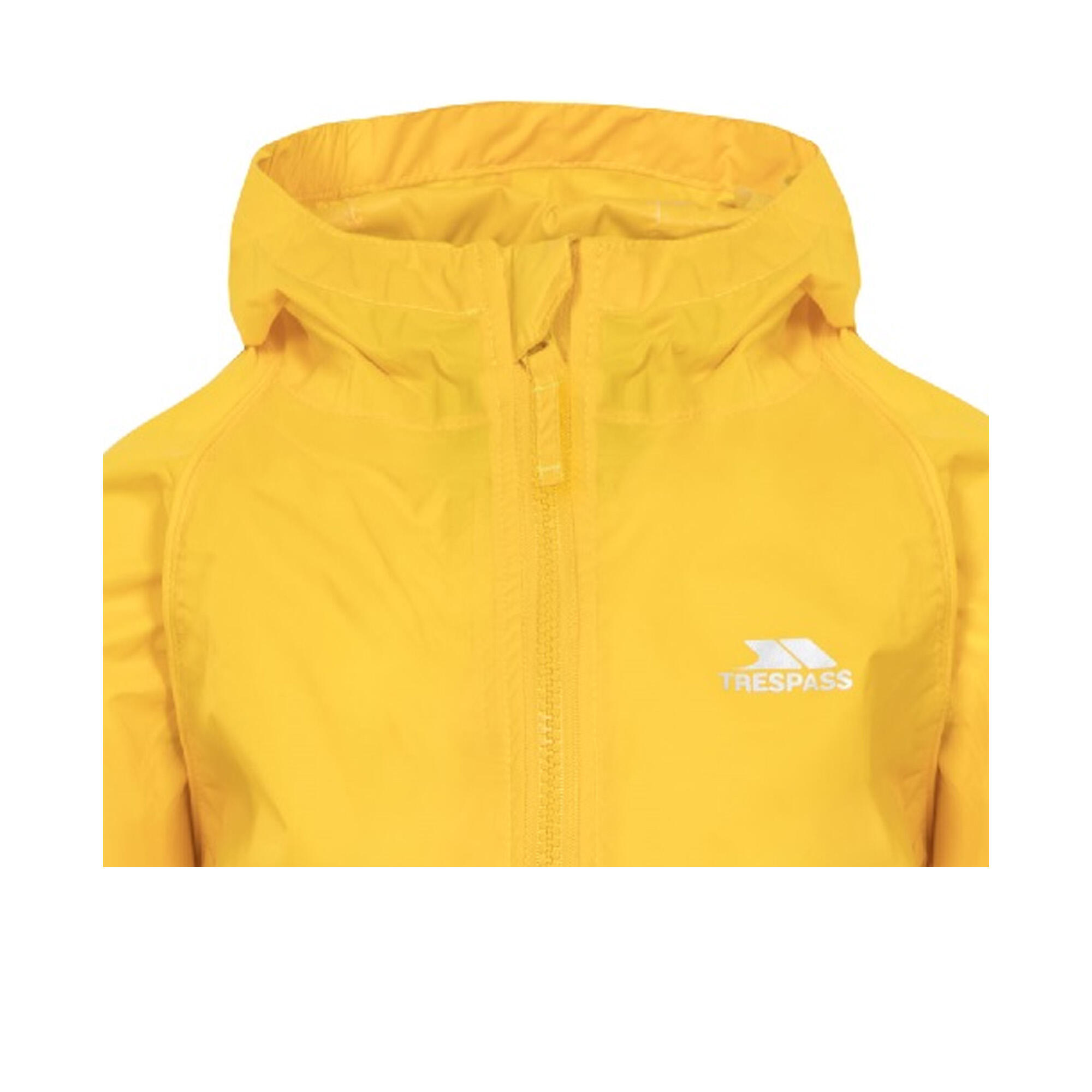 Tuta Intera Anti Pioggia Neonati Trespass Button Giallo 3/5