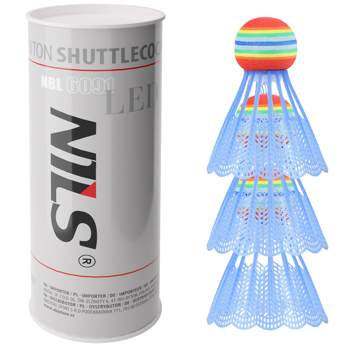 Badmintonové míčky NILS NBL6091 s LED 3 ks 5/6