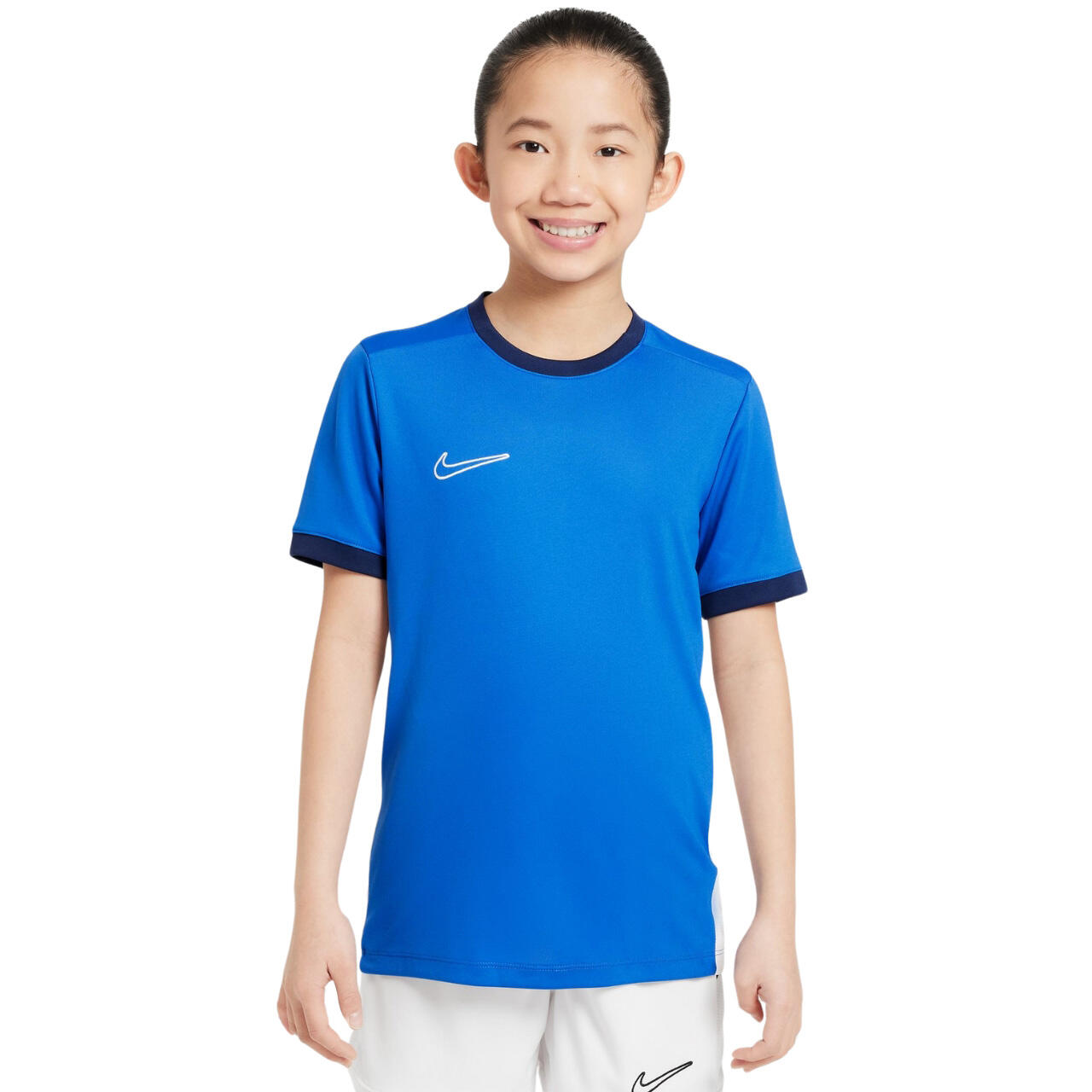 NIKE Camiseta DriFit Academy 25 de Manga Corta para Niños/Niñas Azul Real, Marino