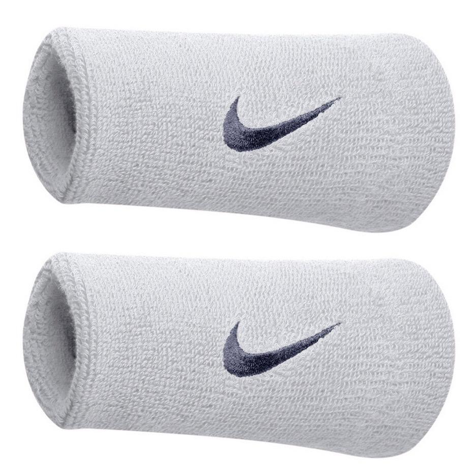 NIKE Dubbelwijd polsbandje (Set van 2) (Wit)