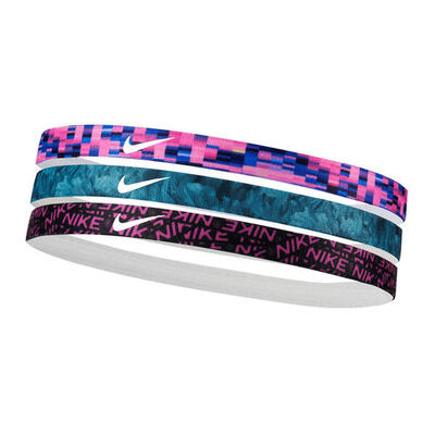 Fascia Per Capelli Stampato Misura Confezione 3 Nike Verde Rosa