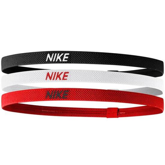 Fascia Per Capelli Misura Confezione 3 Nike 2.0 Bianco Nero Rosso