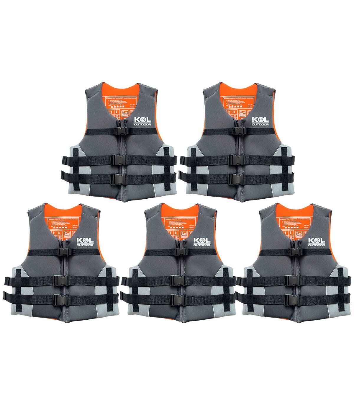 KOL OUTDOOR 5 Coletes salva-vidas de neoprene KOL OUTDOOR 50N, tamanho XL