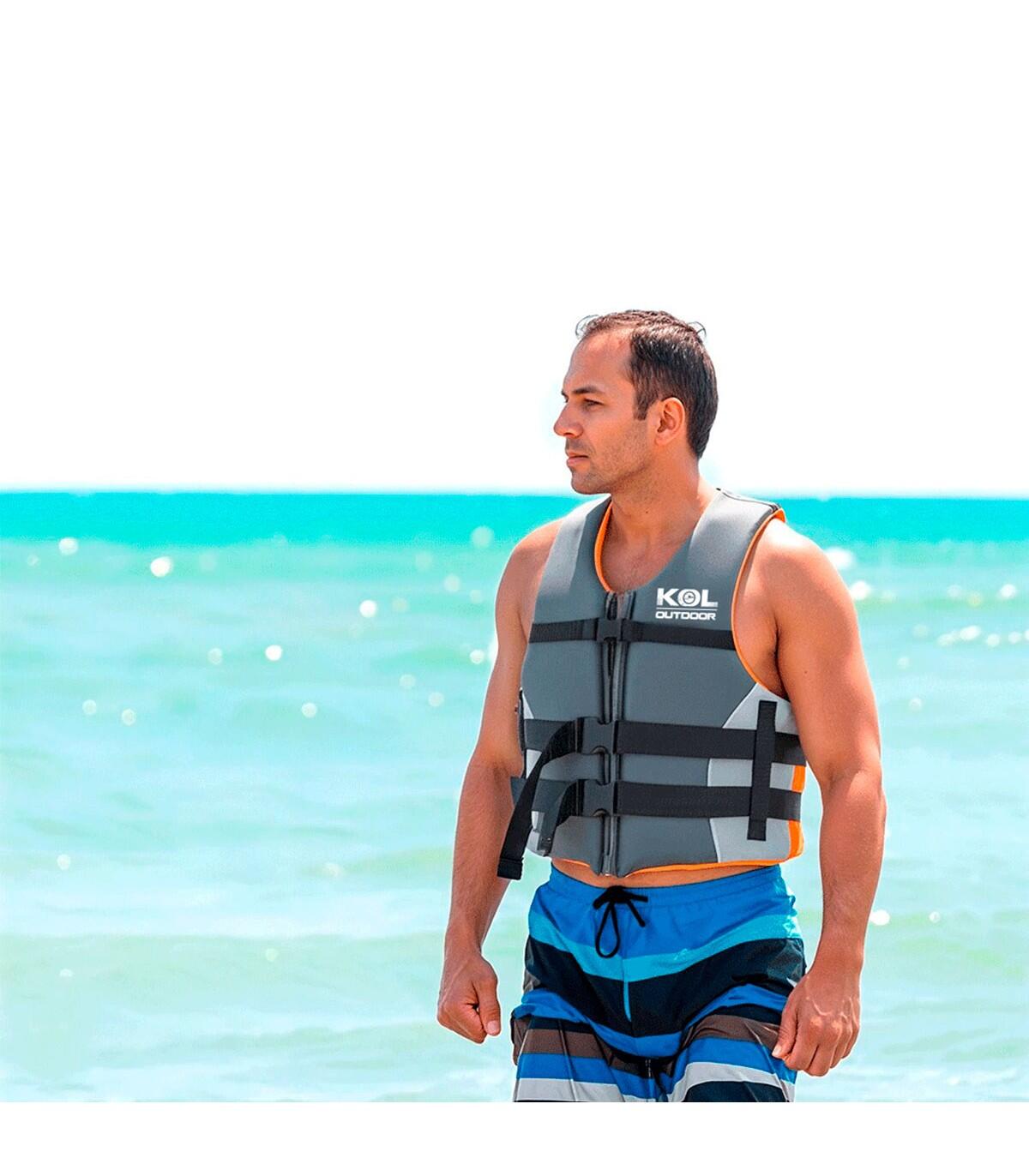 Gilet de Sauvetage Néoprène 50N KOL OUTDOOR Kayak SUP - Taille S 3/6