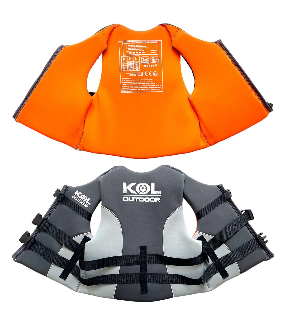 Gilet de Sauvetage Néoprène 50N KOL OUTDOOR Kayak SUP - Taille S 4/6