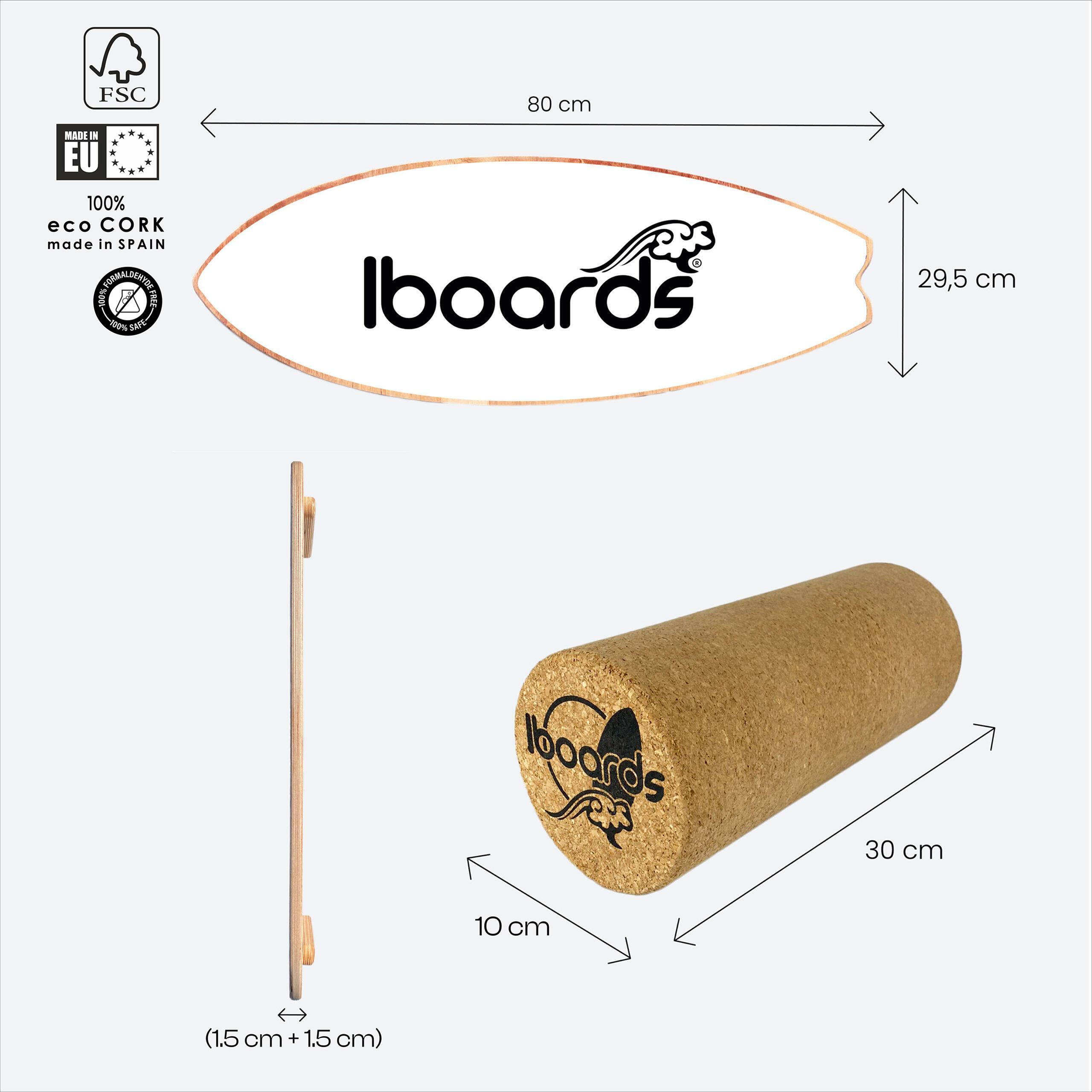 Balance Board IBOARDS Fitness  – Fitness Trainer mit Korkrolle 6/9