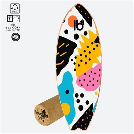 Balance Board IBOARDS Crunchy – Surf Trainer mit Korkrolle