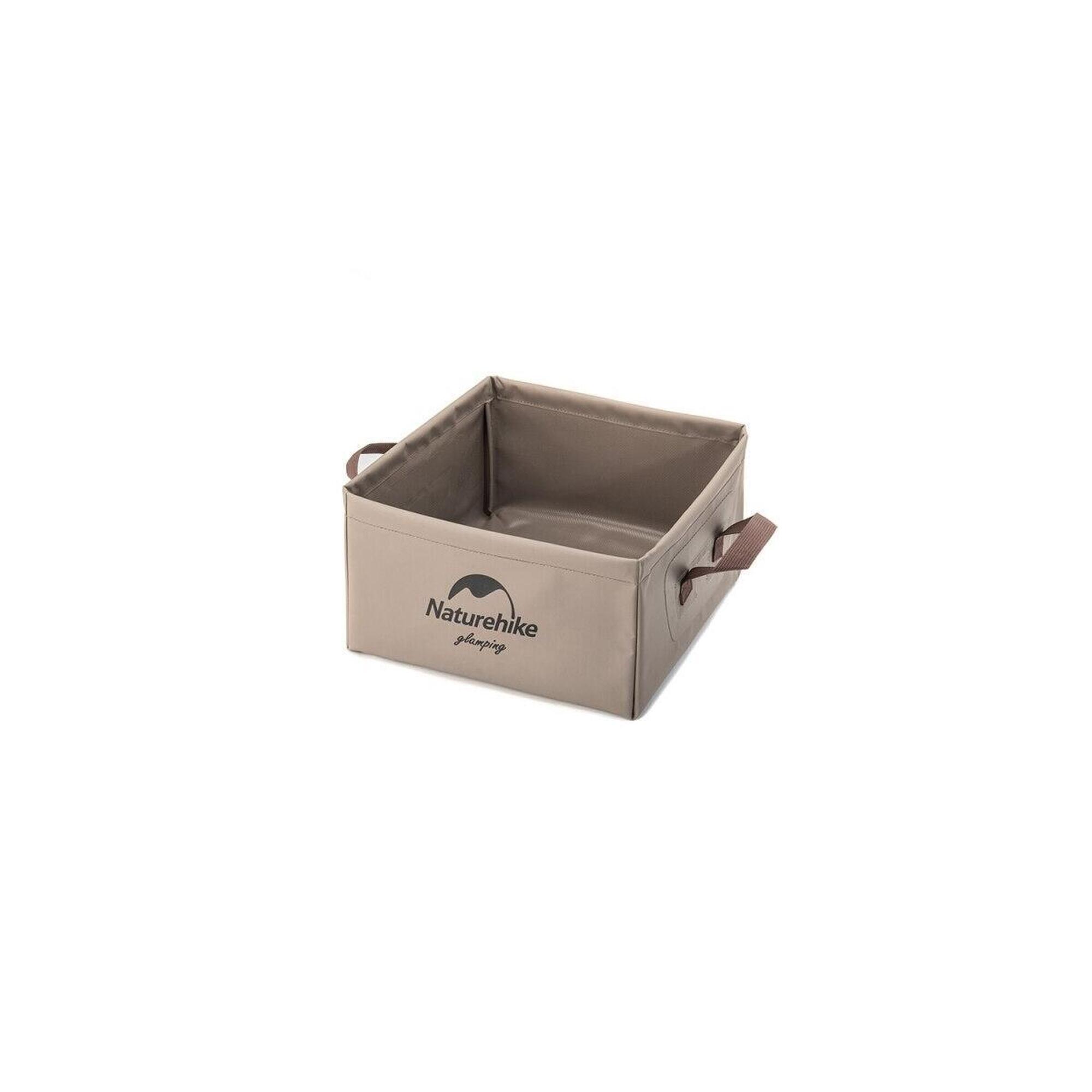 NATUREHIKE Kempingový Skládací Dřez Square Bucket 13L Hnědý