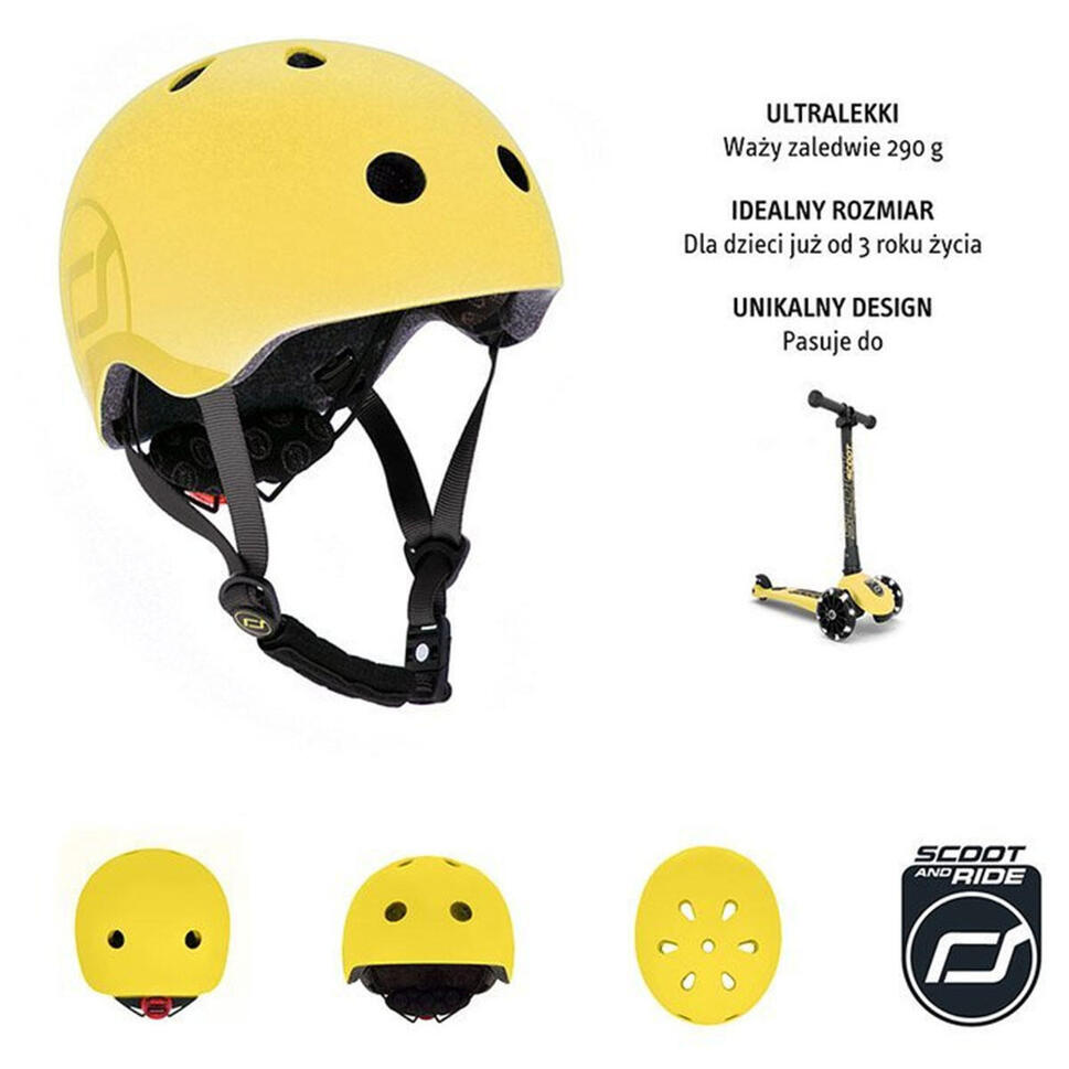 Kask dla dzieci Scootandride S-M dla dzieci 3+ Lemon