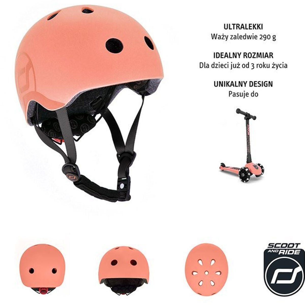 Casque enfant Peach  S-M (51-55 cm) 2/3