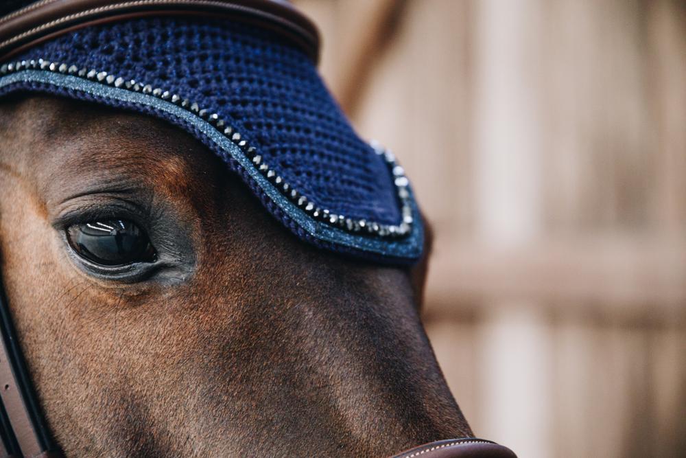 Bonnet anti-mouche glitter marine foncé 4/5
