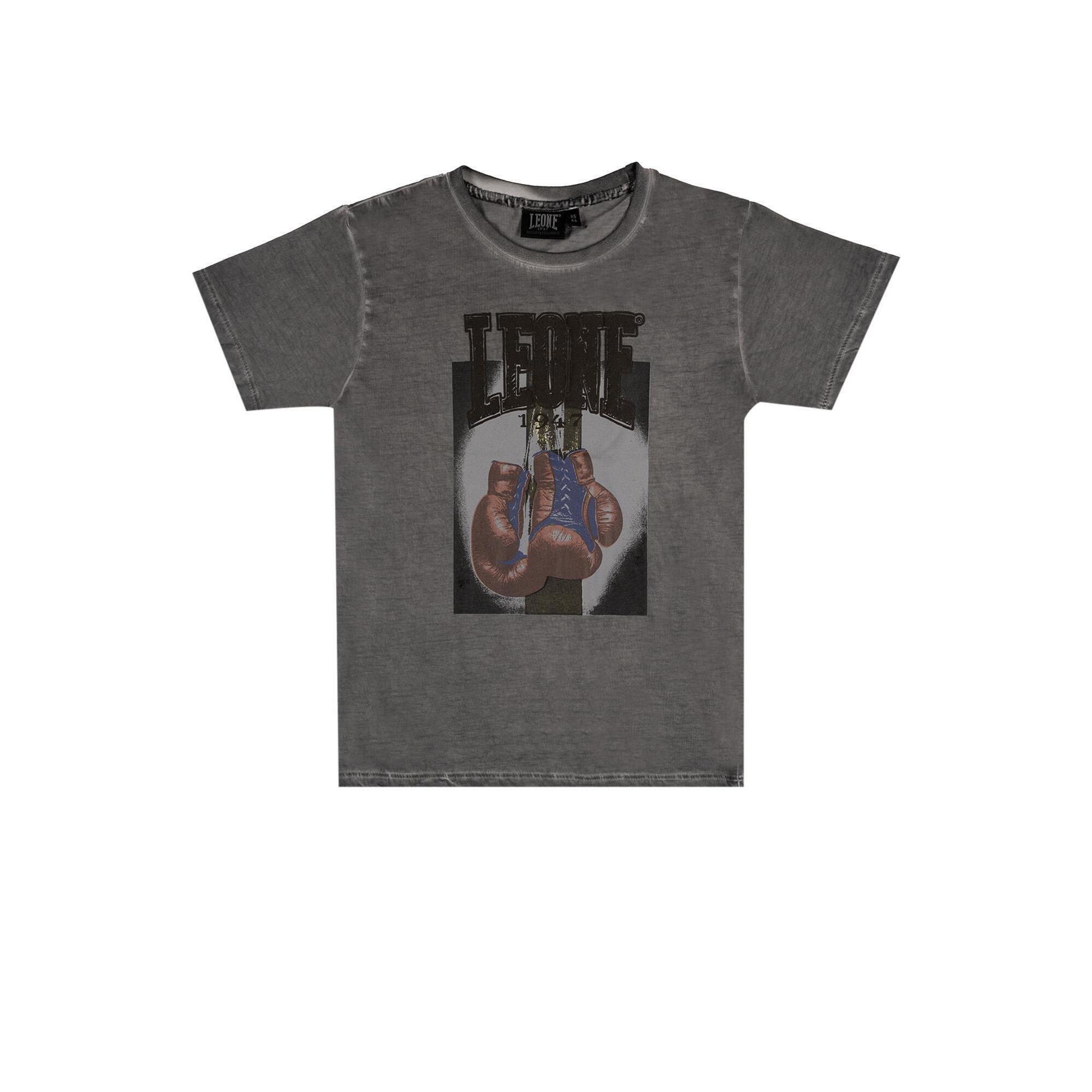 Leone 1947 Apparel - T-shirt Garçon À Manches Courtes Avec Imprimé "washed" - T-shirt Manches Courtes - Gris - 12 À 14 Ans - Decathlon