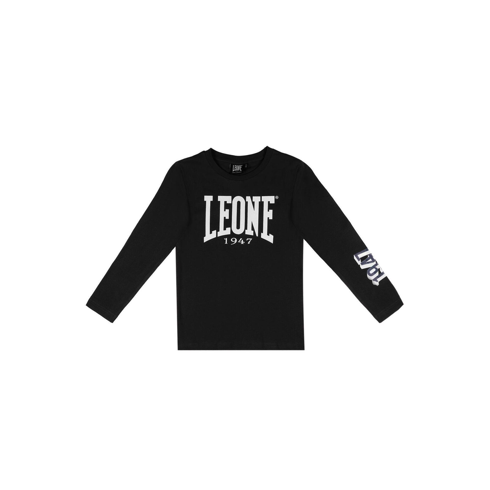 Leone 1947 Apparel - T-shirt Enfant Manches Longues "varsity" - T-shirt Manches Courtes - Noir -  6 À 8 Ans - Decathlon