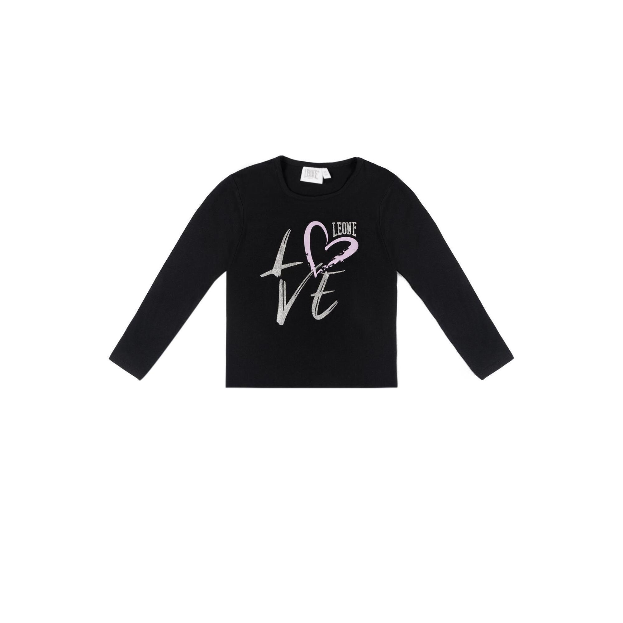 Leone 1947 Apparel - T-shirt Fille Manches Longues "love" - T-shirt Manches Courtes - Noir - 12 À 14 Ans - Decathlon