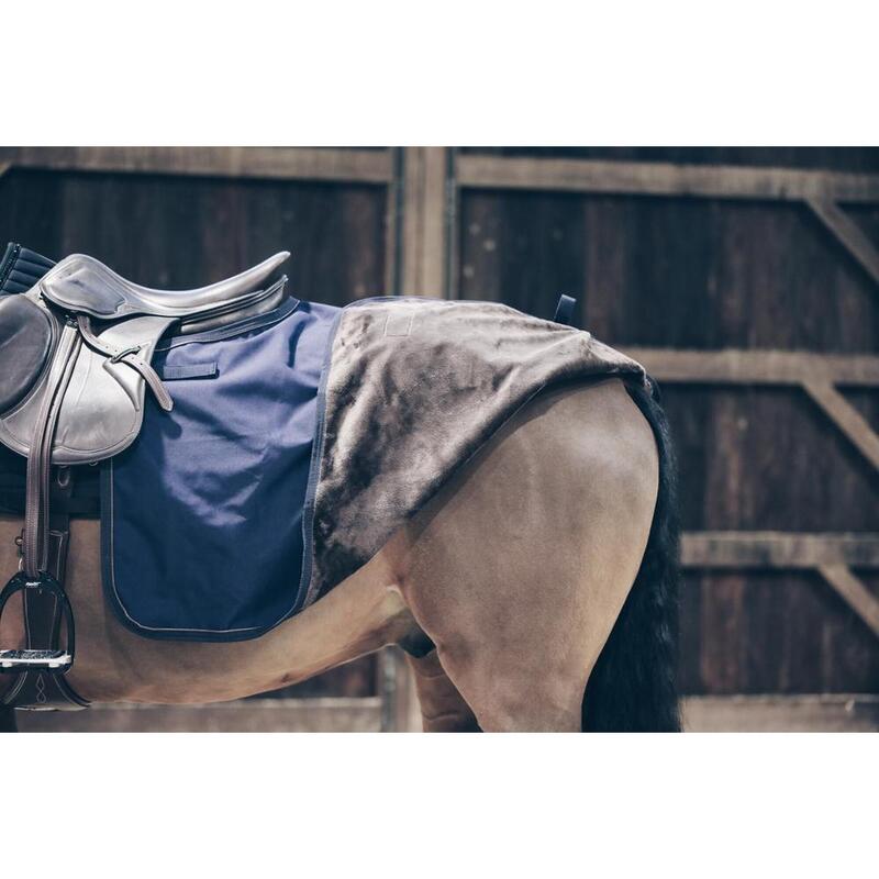 Couverture d’extérieur - 600D - L - Fourrure de lapin vegan - Navy