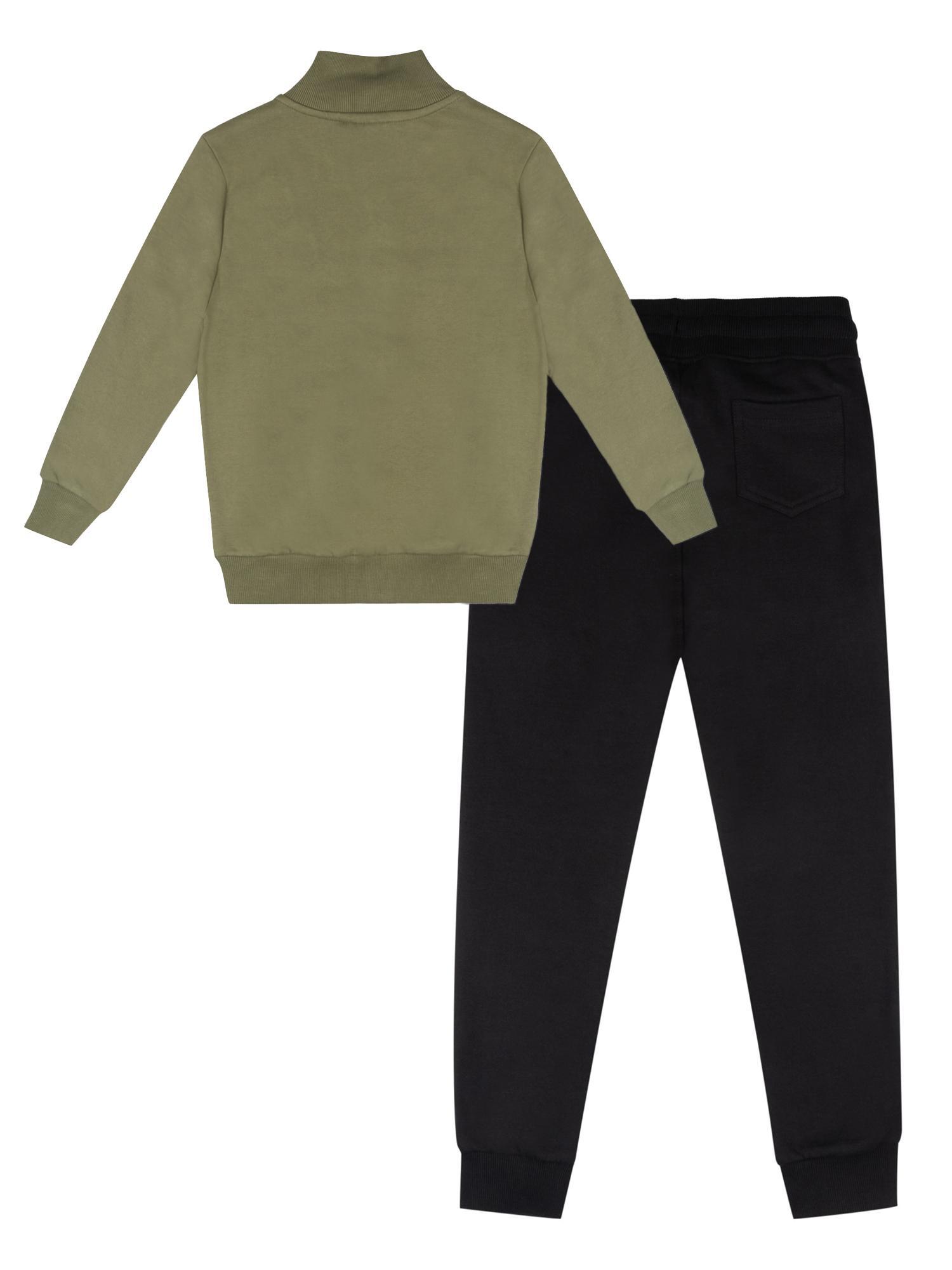 Conjunto de treino de inverno infantil "Itália" com gola e fecho de correr. 2/7