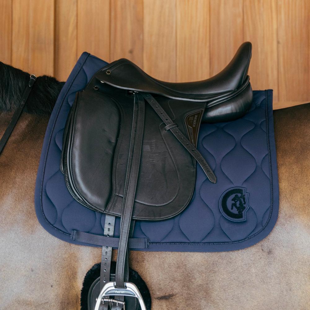 Tapis wave 3D dressage navy 3/4