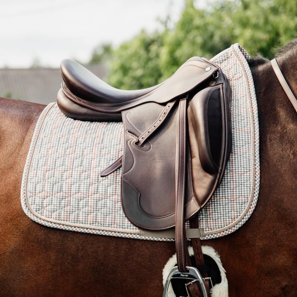 Schabracke Pied-de-Poule dressage beige 4/4
