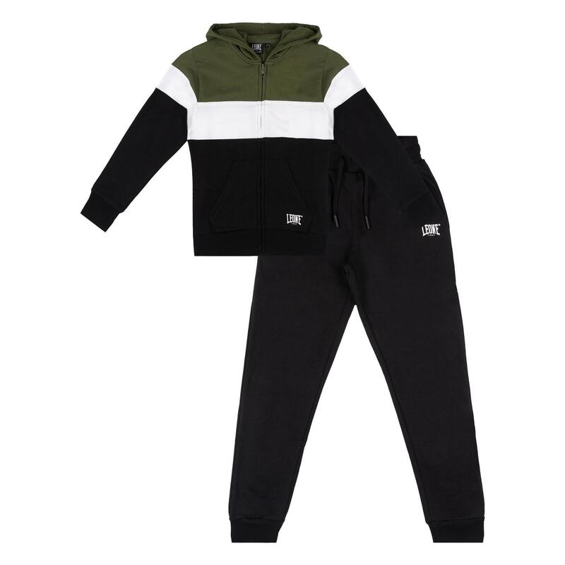 Survêtement d'hiver enfant tricolore "Varsity" avec capuche et zip