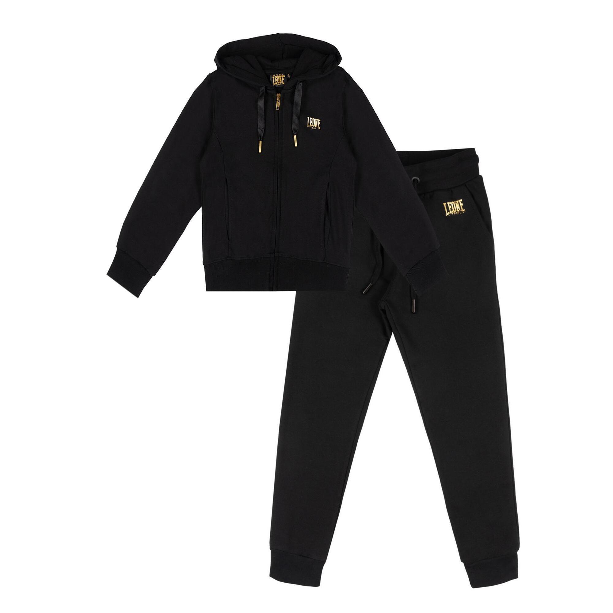 Leone 1947 Apparel - Survêtement D'Hiver Fille "gold" Avec Capuche Et Zip - Survêtement - Noir - Decathlon