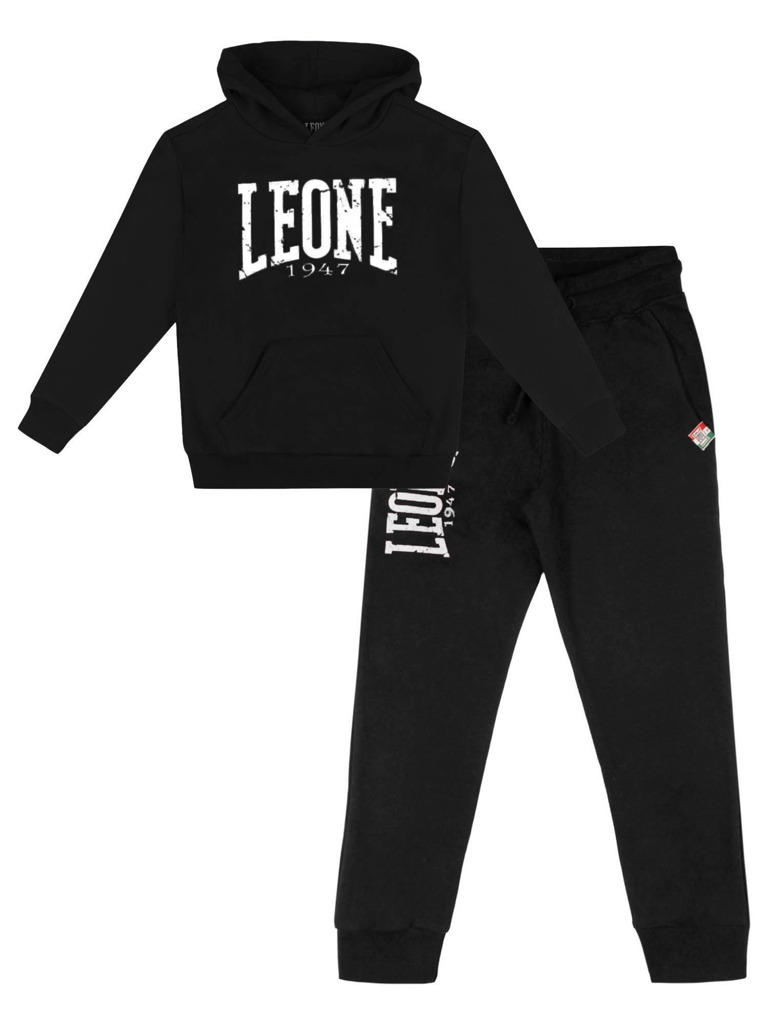 LEONE 1947 APPAREL „Vintage“ Winter-Trainingsanzug mit Kapuze zum Überziehen für Kinder