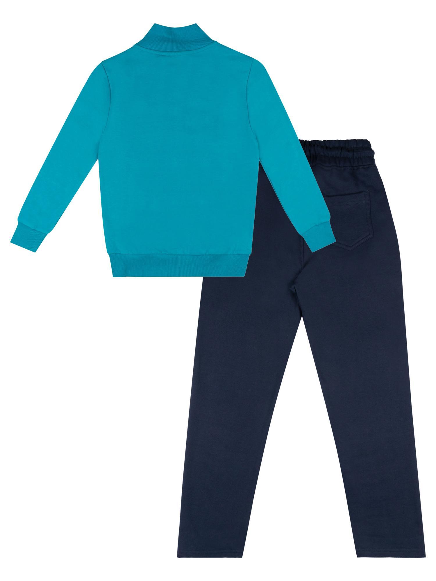Conjunto de treino de inverno infantil "Itália" com gola e fecho de correr. 6/7
