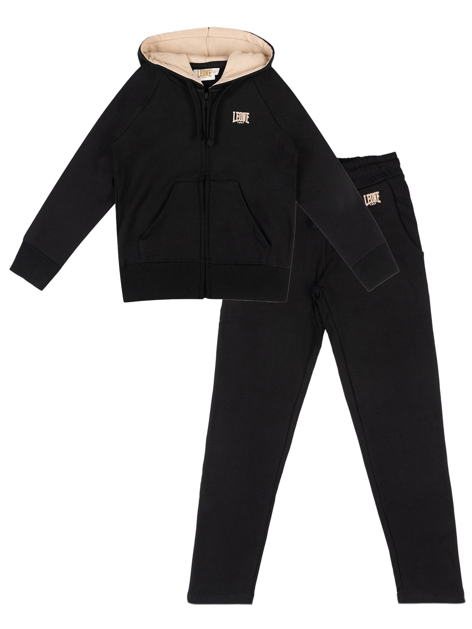 LEONE 1947 APPAREL Chándal de invierno para niña "Relaxed" con capucha y cremallera