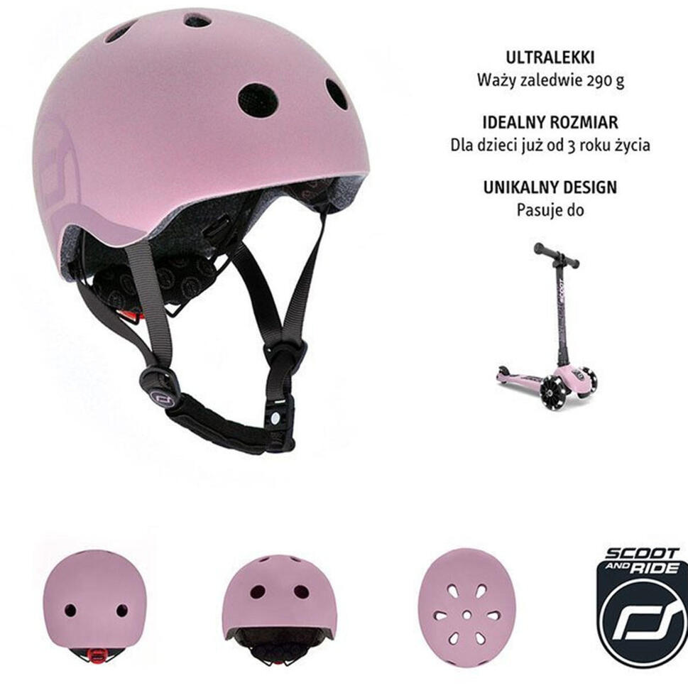 Kask dla dzieci Scootandride S-M dla dzieci 3+ Rose