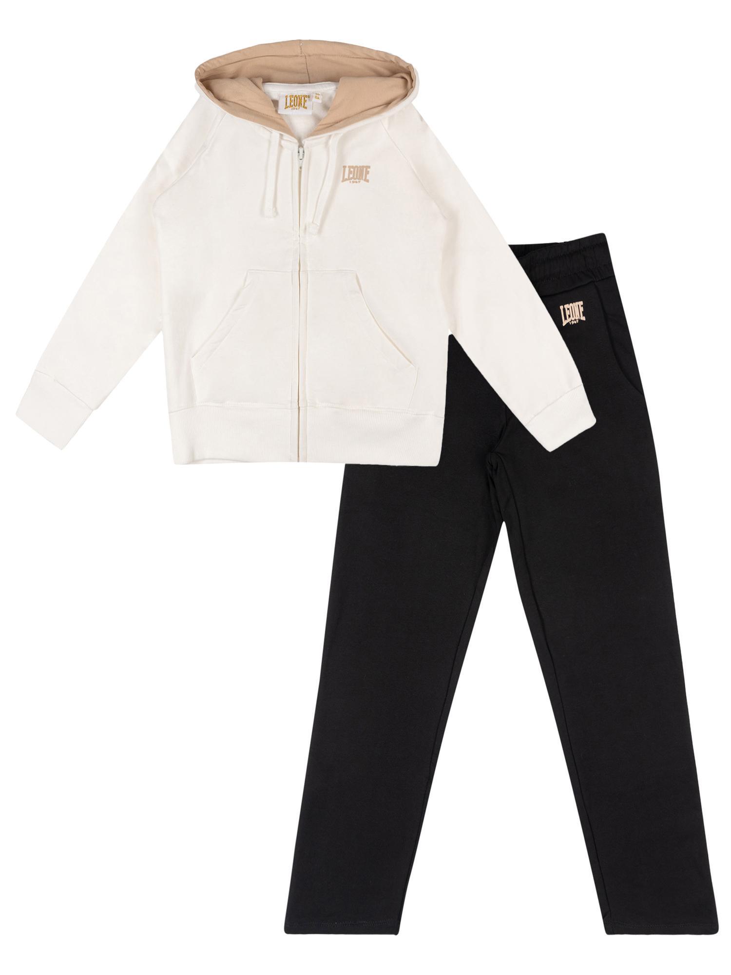 LEONE 1947 APPAREL Chándal de invierno para niña "Relaxed" con capucha y cremallera
