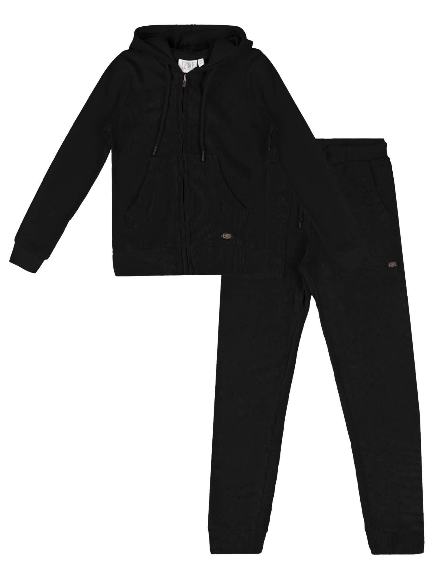 LEONE 1947 APPAREL Tuta invernale da bambina con cappuccio e zip "Love"