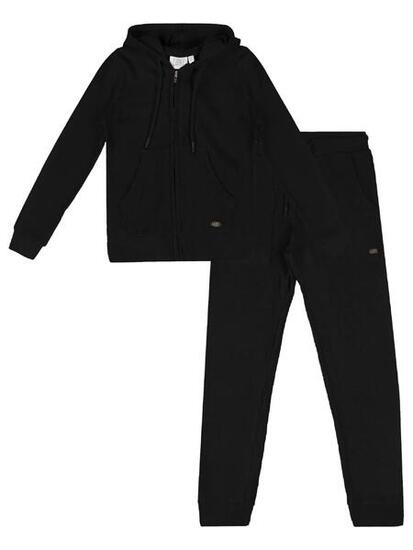 Tuta invernale da bambina con cappuccio e zip "Love