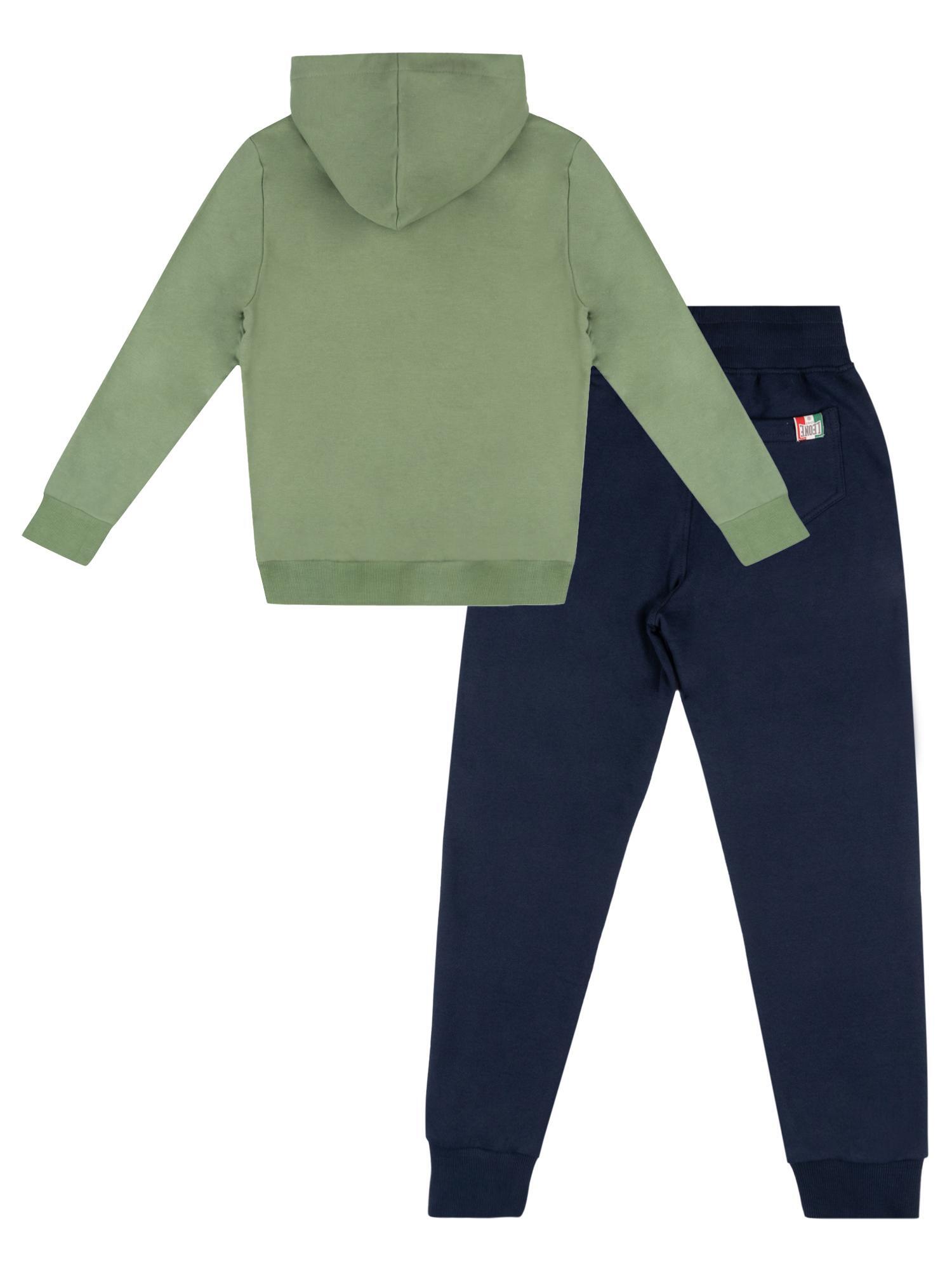 Vintage kinderwintertrainingspak met capuchon en ritssluiting 4/6