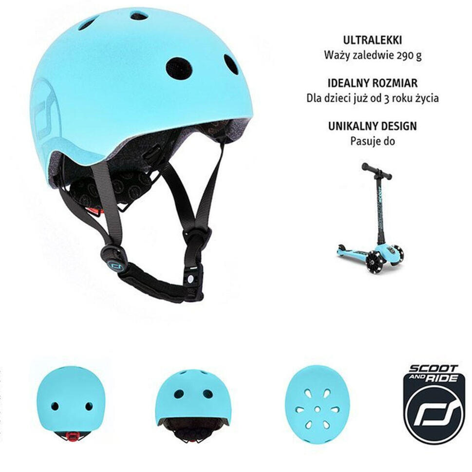 Kask dla dzieci Scootandride S-M dla dzieci 3+ Blueberry