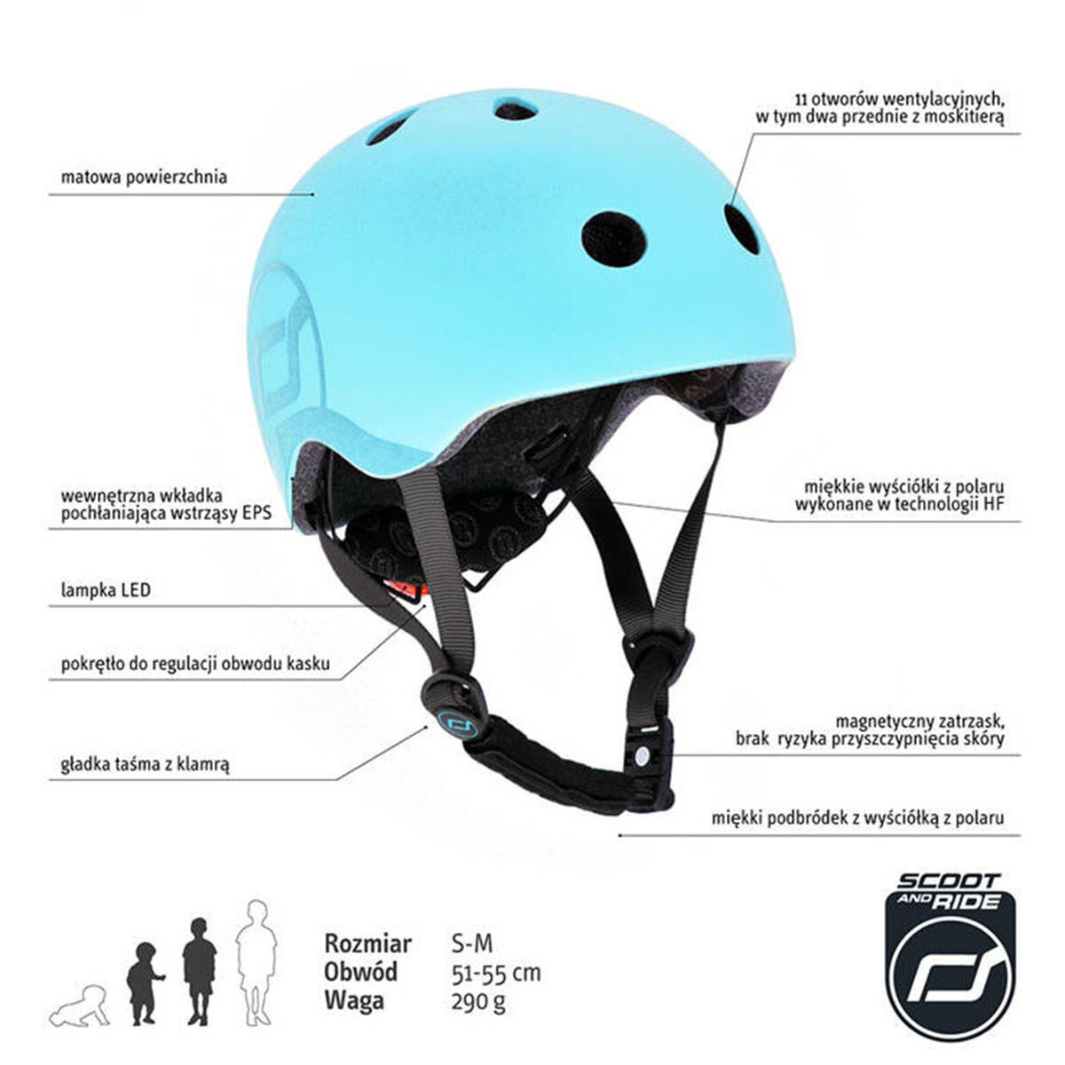 Casque Scoot & Ride S-M Bleuet 3/3